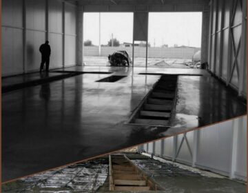 промышленный бетонный пол на СТО